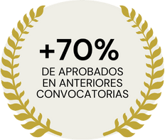 Insignia 70% de aprobados en anteriores convocatorias oro