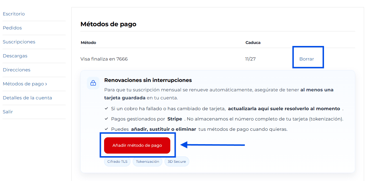 cambio-metodo-pago cambio método de pago suscripción